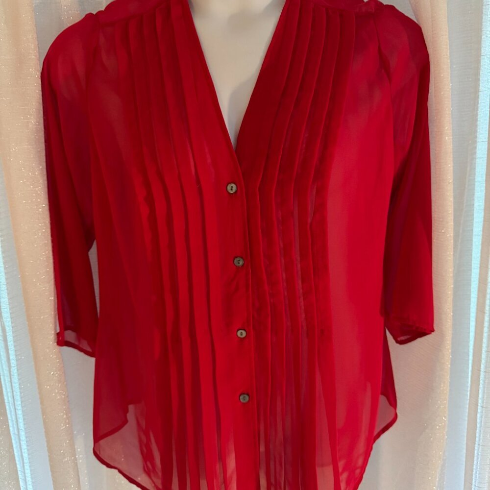 Red Chico's Blouse. Size 2.